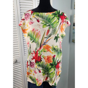 NWT Luisa Ricci Birds of Paradise Knit Top sz L